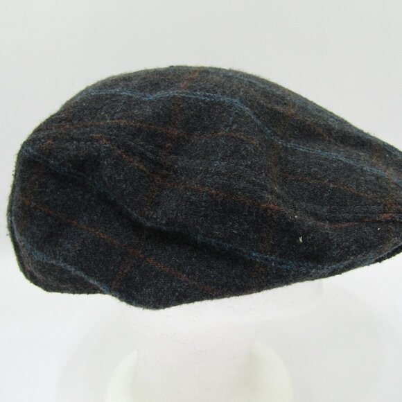 VTG Dorfman Pacific Newsboy Cabbie Hat Size Large Square Check Wool Cap - Picture 6 of 7